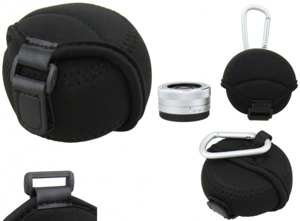 Neopren Schutzhülle/Köcher mit Karabinerhaken - Größe S (62 mm x 40 mm)